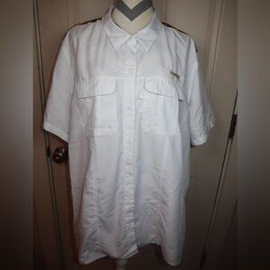 Magellan Outdoors Shirt Women’s 3xl LSU Tigers Stripe Back Vented Caped Fishing